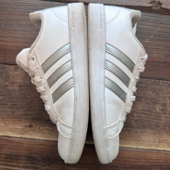 Adidas Neo Cloud foam GRAND COURT SHOES  Cloud White / Platinum Metallic - 8 - Picture 3 of 8